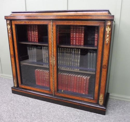 19th Century Thuya Wood and Ebonised Cabinet/bookcase