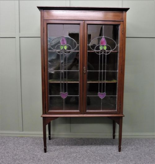 Edwardian Mahogany  Arts and Crafts/art Nouveau Cabinet