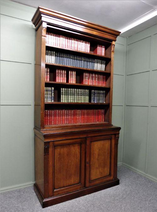 Victorian Walnut Open Top Bookcase