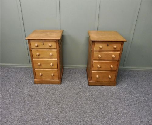 Pair of Victorian Pine Bedside Chests
