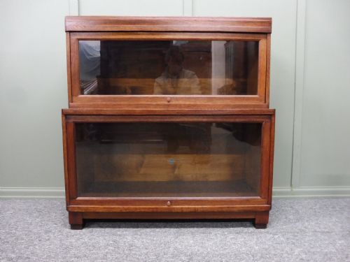 fig 1. OAK ART DECO GLOBE WERNICKE BOOKCASE