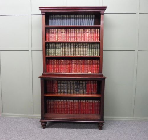 Victorian Mahogany Open Bookcase
