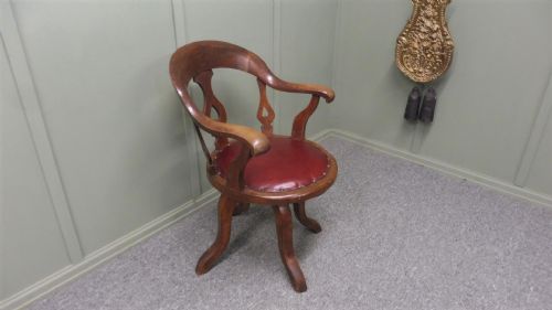 Victorian Arts and Crafts Revolving Desk/ Office Chair