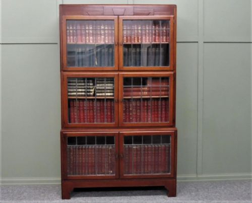 Art Deco Mahogany Lawyers Stacking Bookcase