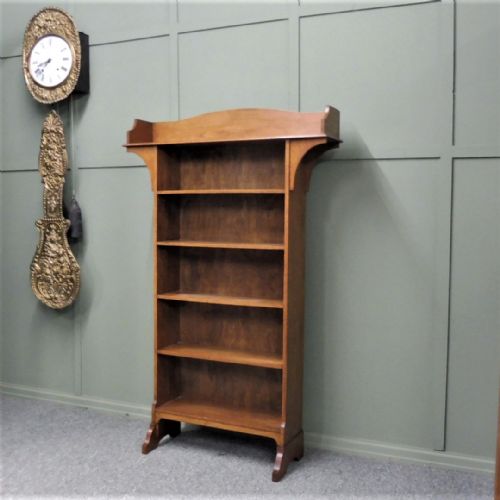 Oak Arts and Crafts Open Bookcase