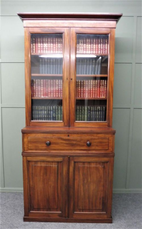Slim Georgian Secretaire Bookcase