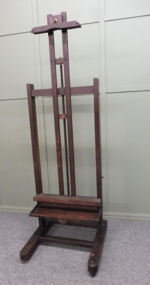 Victorian Oak Studio Easel Circa 1900