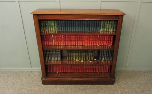 Victorian Mahogany Open Bookcase