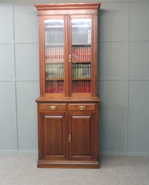 Tall Slim Victorian Bookcase