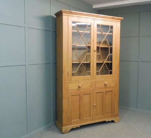 Rustic Victorian Pine Bookcase