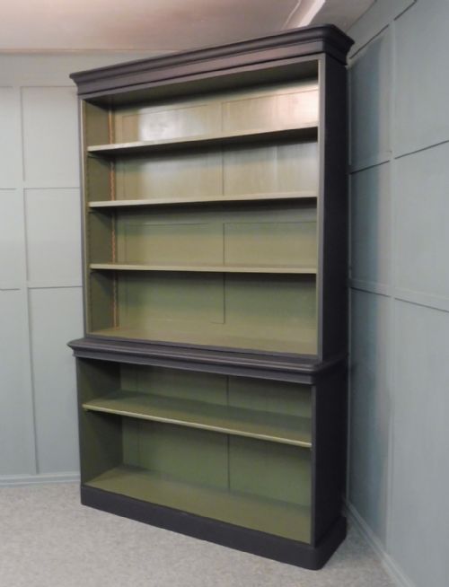 Large 19th Century Painted Bookcase