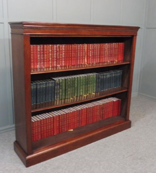 Victorian Walnut Open Bookcase