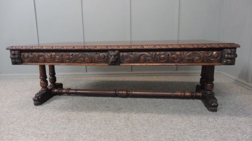 Victorian Oak Low Table/ Coffee Table