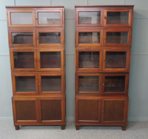 fig 1. PAIR OF GLOBE WERNICKE STYLE STACKING BOOKCASES