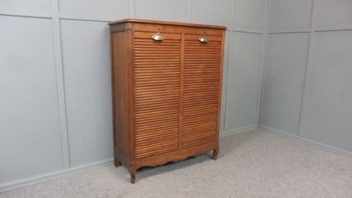 French Double Tambour Front Filing Cabinet