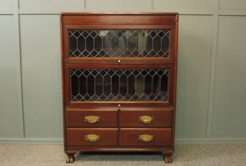 fig 1. MAHOGANY GLOBE WERNICKE STYLE SECTIONAL STACKING BOOKCASE