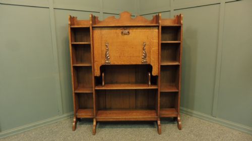 Oak Arts and Crafts Bureau Bookcase