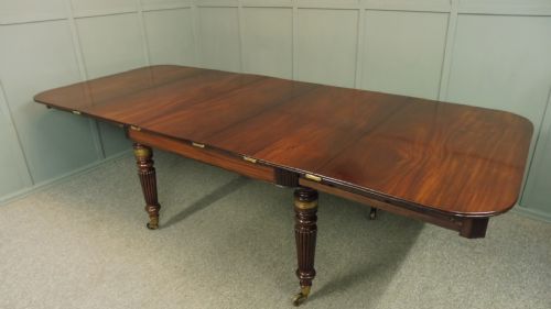 Regency Period Mahogany Military Campaign Dining Table