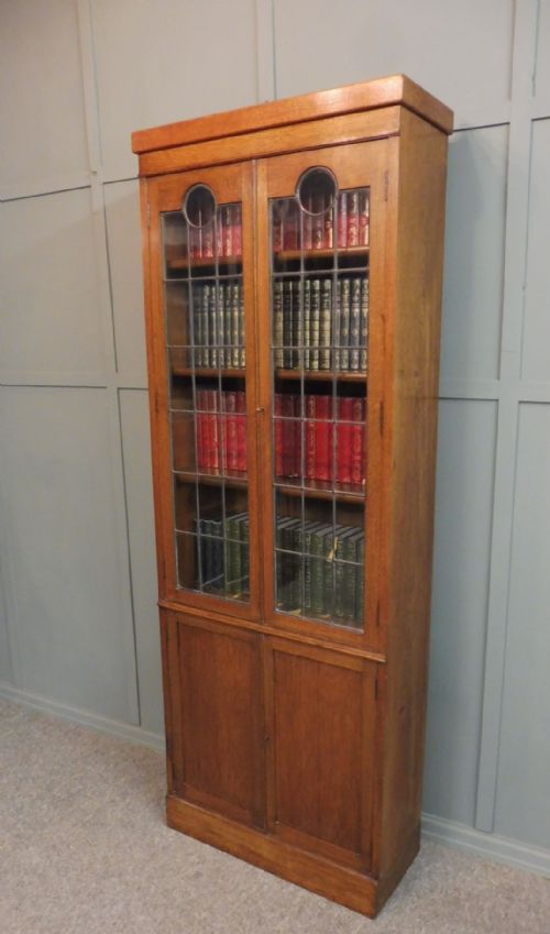 Narrow Oak Bookcase