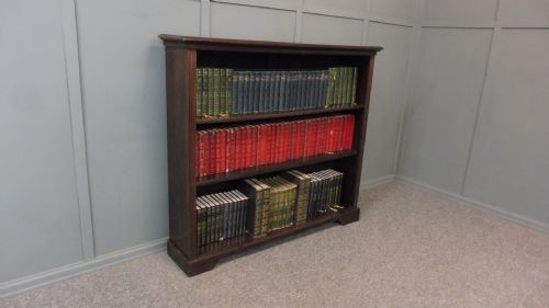 Edwardian Oak Open Bookcase