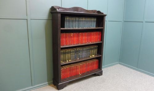 Victorian Carved Oak Bookcase