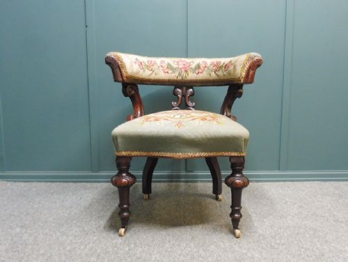 19th Century Horse Shoe Armchair