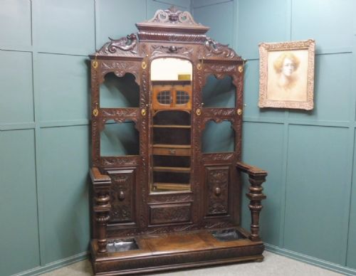 Large Victorian Oak Country House Hallstand