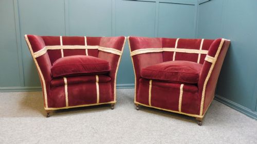 A Pair of Art Deco Knoll Armchairs