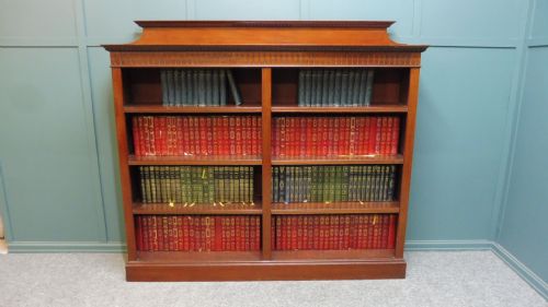 Antique Mahogany Open Bookcase Circa 1900