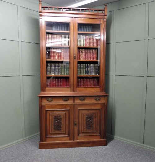 Victorian Walnut Bookcase