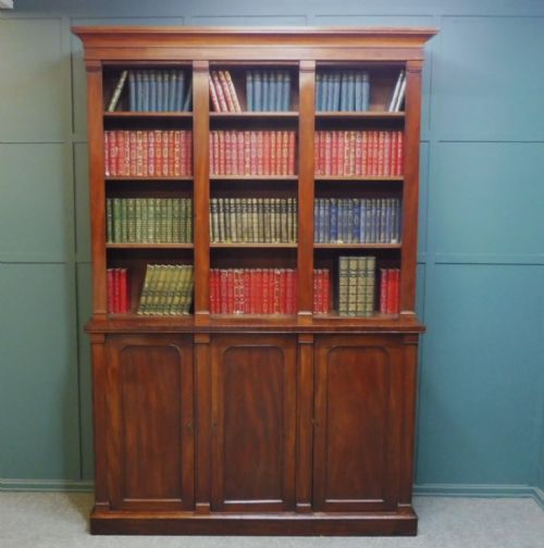 Victorian Mahogany Open Top Bookcase