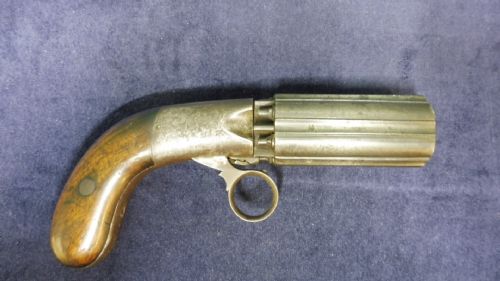 19TH CENTURY PERCUSSION PEPPERPOT PISTOL - ADDITIONAL PHOTO 1