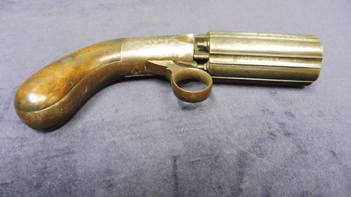 19TH CENTURY PERCUSSION PEPPERPOT PISTOL - ADDITIONAL PHOTO 5