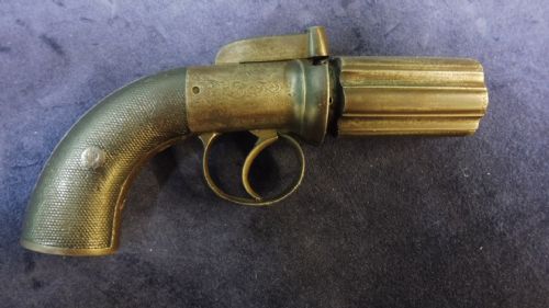 19TH CENTURY PERCUSSION PEPPERPOT PISTOL - ADDITIONAL PHOTO 7