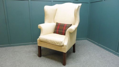 Recently Recovered 19th Century Wing Armchair