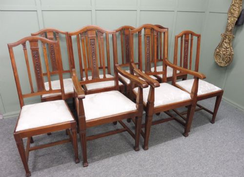 Set of 8 Edwardian Mahogany Chairs