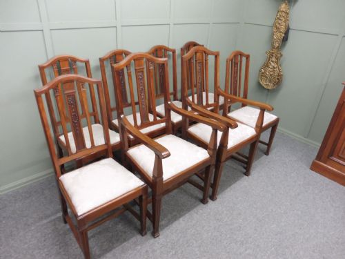 fig 1. SET OF 8 EDWARDIAN MAHOGANY CHAIRS