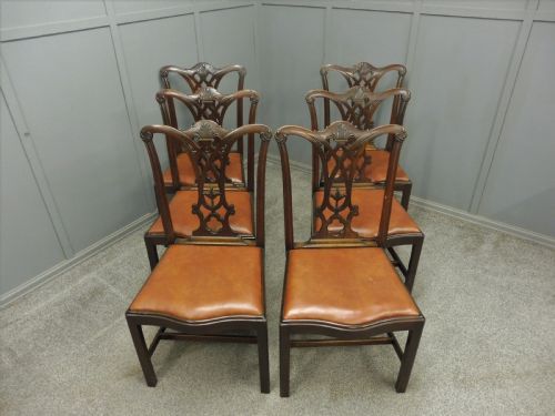 6 Victorian Mahogany Dining Chairs