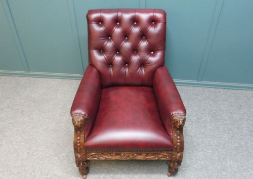 PAIR OF VICTORIAN CARVED OAK CHAIRS - ADDITIONAL PHOTO 13