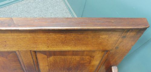 GEORGIAN OAK AND MAHOGANY SETTLE HALL BENCH - ADDITIONAL PHOTO 12
