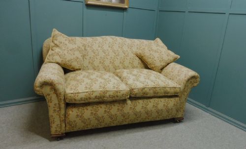 Antique Drop Arm Victorian Sofa