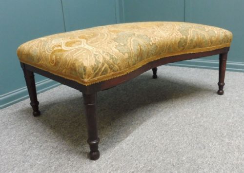 regency hourglass upholstered footstool c1820 - CATEGORY: ANTIQUE STOOLS - DATED 1800