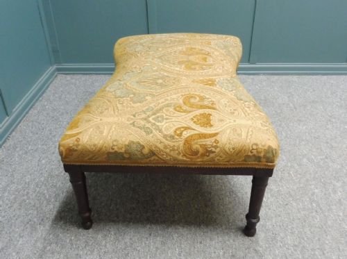 REGENCY HOURGLASS UPHOLSTERED FOOTSTOOL C1820 - ADDITIONAL PHOTO 2
