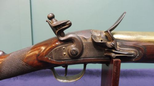 BRASS BARRELED FLINTLOCK BLUNDERBUSS BY IE WESTON - ADDITIONAL PHOTO 1