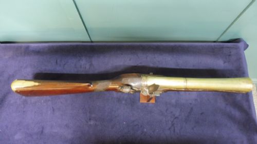 BRASS BARRELED FLINTLOCK BLUNDERBUSS BY IE WESTON - ADDITIONAL PHOTO 3