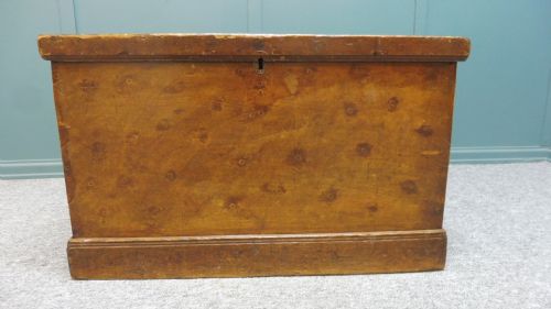 VICTORIAN ELM BLANKET CHEST COFFER - ADDITIONAL PHOTO 8