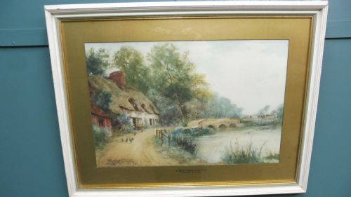 Water Colour Painting of the River Wye by J Hughes Clayton