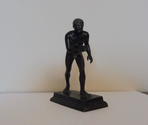 19TH CENTURY GRAND TOUR BRONZE OF AN ATHLETE - ADDITIONAL PHOTO 2