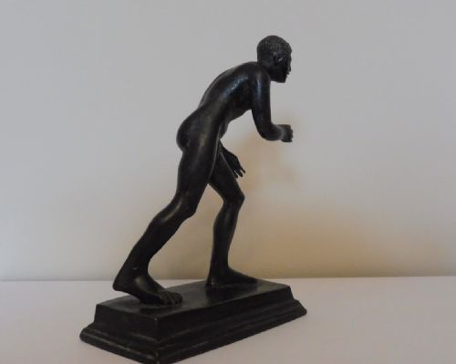 19TH CENTURY GRAND TOUR BRONZE OF AN ATHLETE - ADDITIONAL PHOTO 6