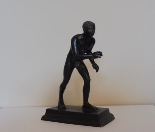 19TH CENTURY GRAND TOUR BRONZE OF AN ATHLETE - ADDITIONAL PHOTO 7